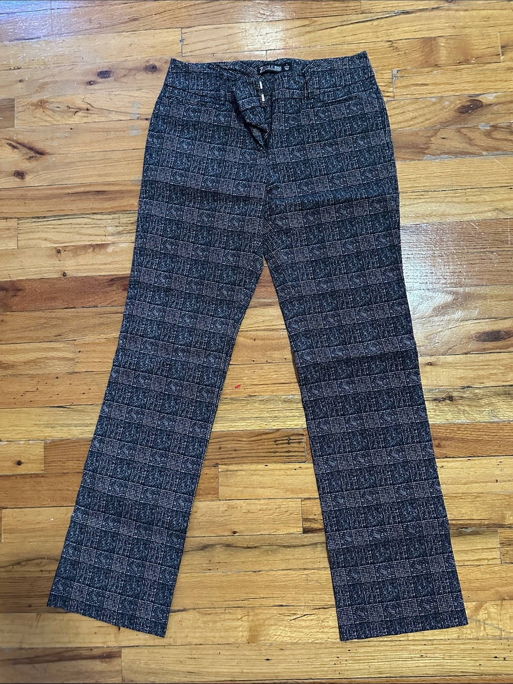 Gray Plaid Dress Pants
